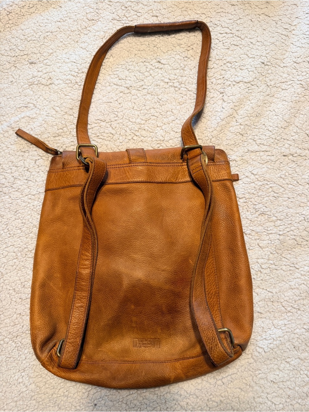 Duluth Trading Co Lifetime Leather Convertible Shoulder Bag/Backpack - Picture 2 of 6